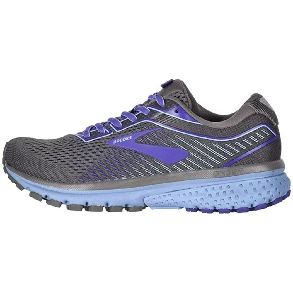 Brooks Ghost 12 | shark grey and violet | running shoes | sz 9.5